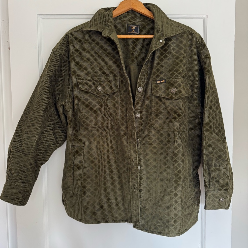 Lee Khaki Geometric Shirt Jacket